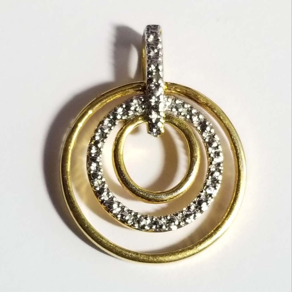 Circles pendant Sterling Silver 925 HAN Thailand gold concentric